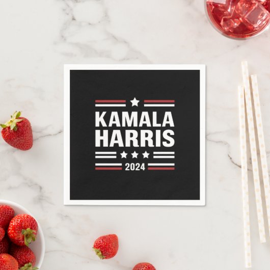 Kamala Harris für den Präsidenten 2024 Serviette (Beispiel)