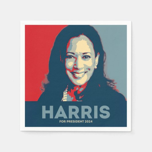 Kamala Harris für den Präsidenten 2024 Serviette (Vorderseite)