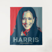 Kamala Harris für den Präsidenten 2024 Wandteppich (Vorderseite)