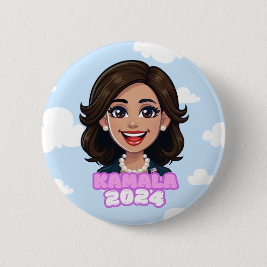 Kamala Harris für den Präsidenten Button 2024 (Vorderseite)