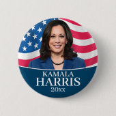 Kamala Harris für den Präsidenten - Flagge Button (Vorderseite)