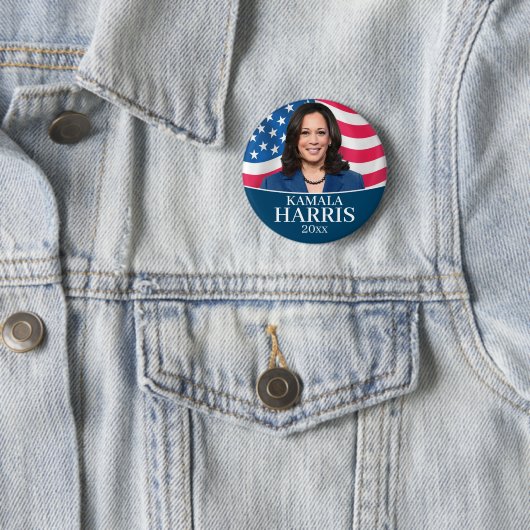 Kamala Harris für den Präsidenten - Flagge Button (Beispiel)
