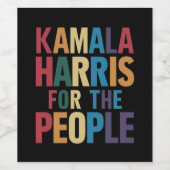 Kamala Harris für den Präsidenten LGBT-Gay Pride R Weinetikett (Einzelnes Label)