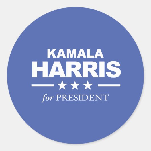 Kamala Harris für den Präsidenten - weiß - Runder Aufkleber (Vorderseite)