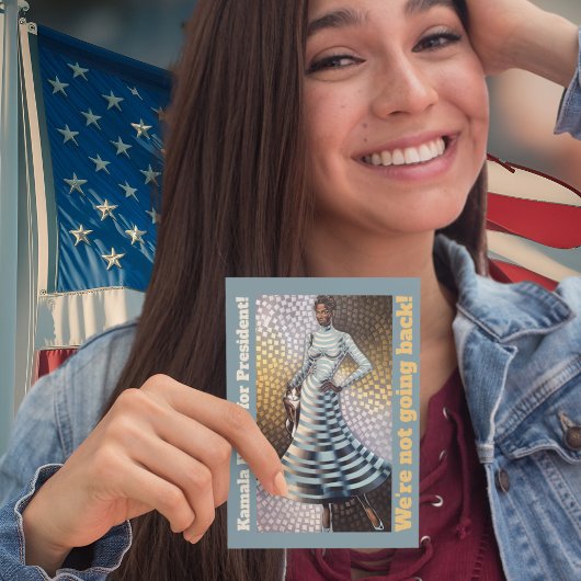 Kamala Harris für den Präsidenten! Wir gehen nicht Postkarte
