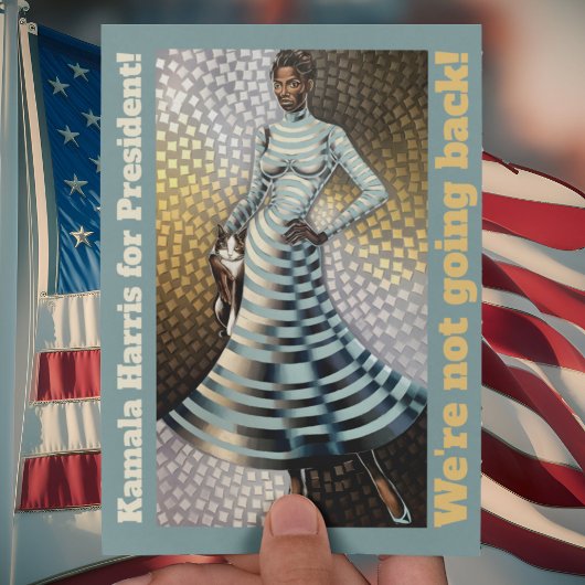 Kamala Harris für den Präsidenten! Wir gehen nicht Postkarte