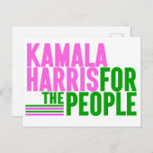 Kamala Harris für die Leute Postkarte (Vorne/Hinten)