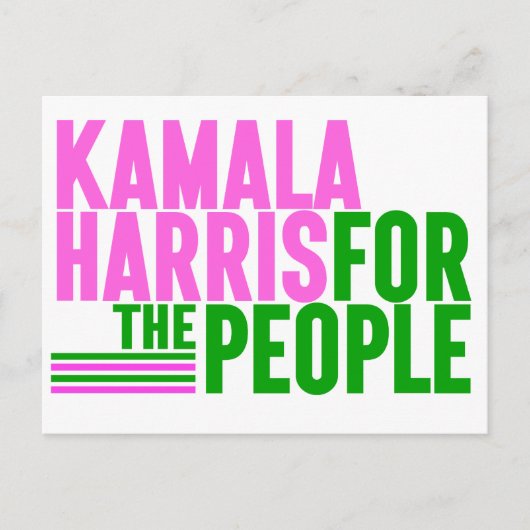 Kamala Harris für die Leute Postkarte (Vorderseite)