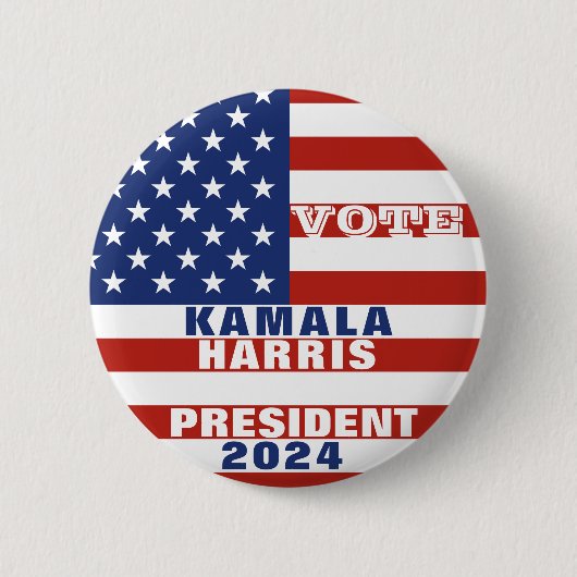 Kamala Harris für die Präsidentschaftskampagne 202 Button (Vorderseite)