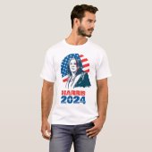 Kamala Harris für die Präsidentschaftskampagne 202 T-Shirt (Vorne ganz)