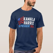 Kamala Harris für die Präsidentschaftswahl 2024 Bl T-Shirt (Vorderseite)