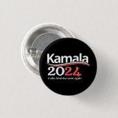 Kamala Harris für die Präsidentschaftswahl 2024 Button (Vorne & Hinten)
