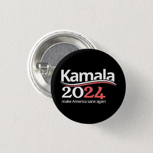 Kamala Harris für die Präsidentschaftswahl 2024 Button (Vorne & Hinten)