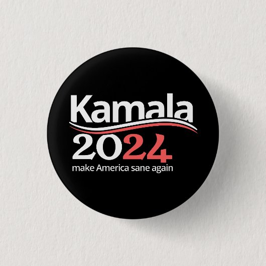 Kamala Harris für die Präsidentschaftswahl 2024 Button (Vorderseite)