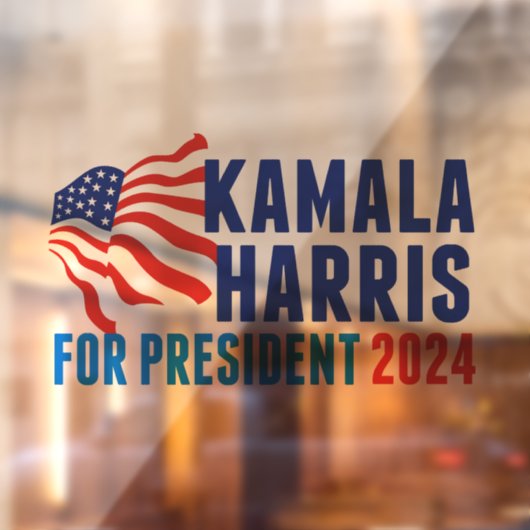 Kamala Harris für die Präsidentschaftswahl 2024 Fensteraufkleber (Blatt 2)