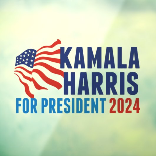 Kamala Harris für die Präsidentschaftswahl 2024 Fensteraufkleber (Blatt 3)