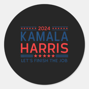 Kamala Harris für die Präsidentschaftswahl 2024 Runder Aufkleber