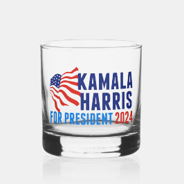 Kamala Harris für die Präsidentschaftswahl 2024 Whiskyglas
