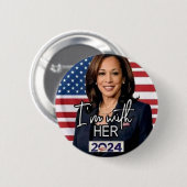 Kamala harris für die Präsidentschaftswahlen 2024  Button (Vorne & Hinten)