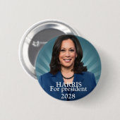 Kamala harris für die Präsidentschaftswahlen 2028  Button (Vorne & Hinten)