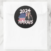 Kamala Harris für die US-Präsidentschaftswahl 2024 Runder Aufkleber (Tasche)