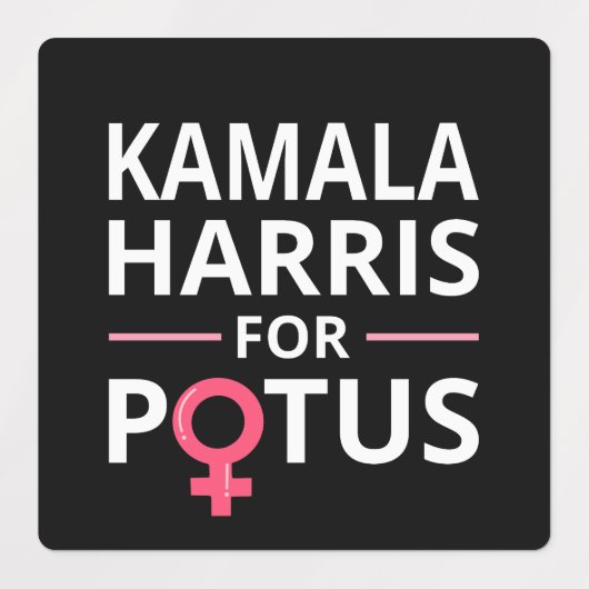 Kamala Harris für POTUS I Etiketten (Design 1)