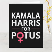 Kamala Harris für POTUS I Karte (Gelbe Blume)