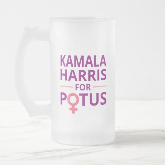 Kamala Harris für POTUS I Mattglas Bierglas (Links)