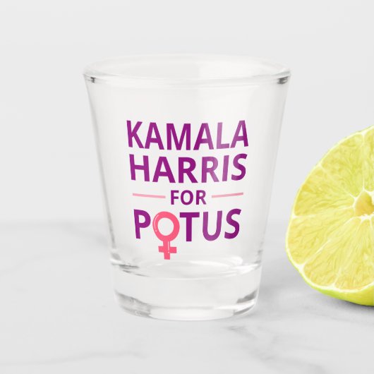 Kamala Harris für POTUS I Schnapsglas (Vorderseite)