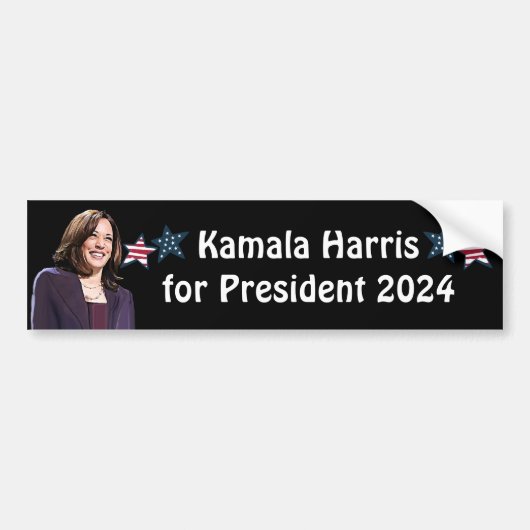 Kamala Harris für Präsident 2024 Autoaufkleber (Vorne)