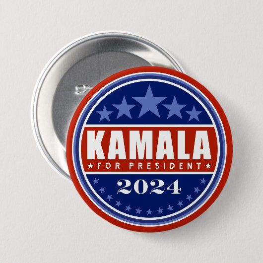 Kamala Harris für Präsident 2024 Button (Vorne & Hinten)