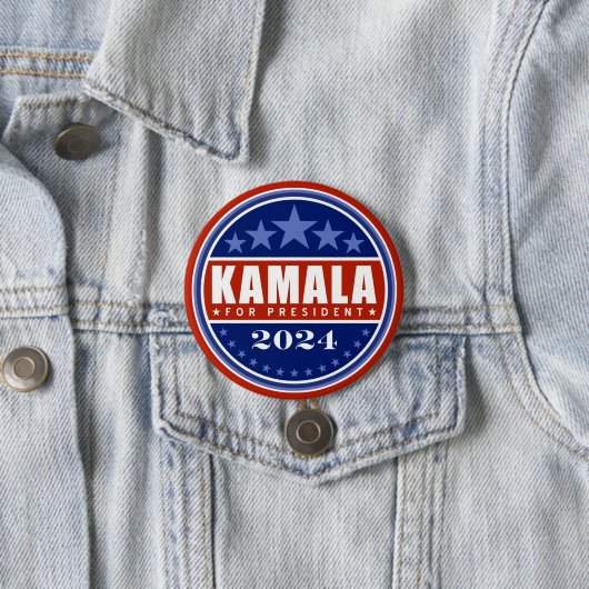 Kamala Harris für Präsident 2024 Button (Beispiel)