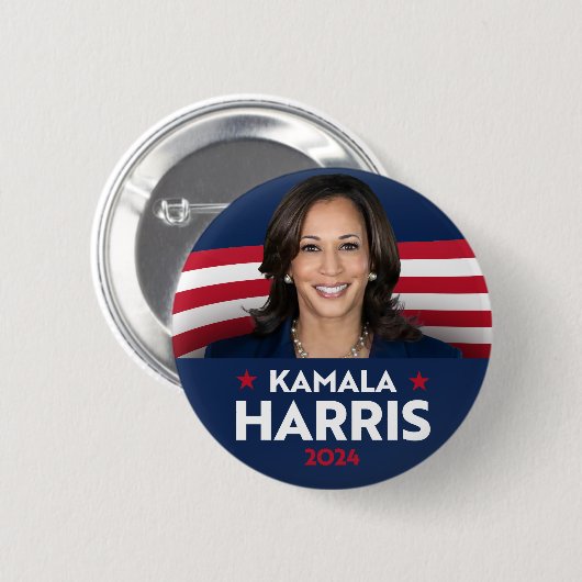 Kamala Harris für Präsident 2024 Button (Vorne & Hinten)