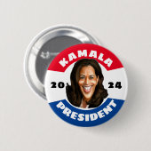 Kamala Harris für Präsident 2024 Button (Vorne & Hinten)