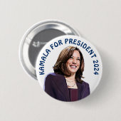 Kamala Harris für Präsident 2024 Button (Vorne & Hinten)
