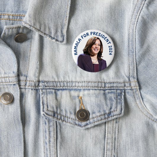 Kamala Harris für Präsident 2024 Button (Beispiel)