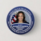 Kamala Harris für Präsident 2024 Button (Vorderseite)