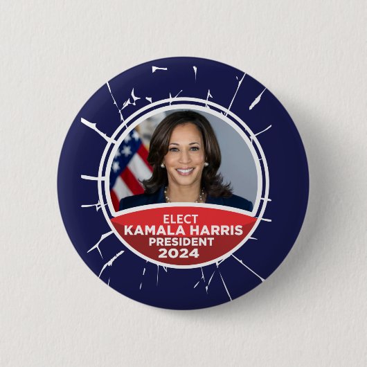 Kamala Harris für Präsident 2024 Button (Vorderseite)