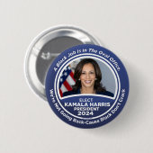 Kamala Harris für Präsident 2024 Button (Vorne & Hinten)