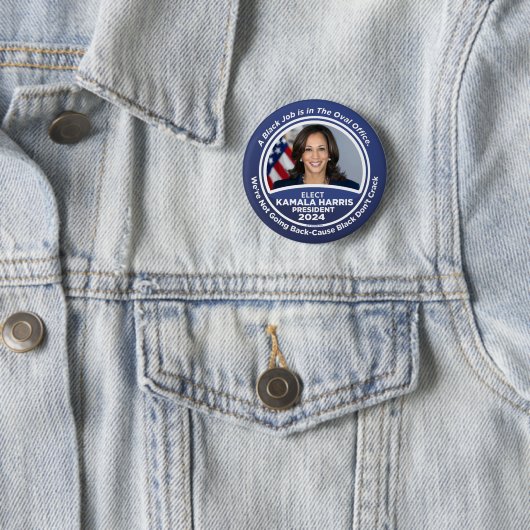 Kamala Harris für Präsident 2024 Button (Beispiel)