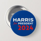 Kamala Harris für Präsident 2024 Button (Vorne & Hinten)