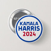 Kamala Harris für Präsident 2024 Button (Vorne & Hinten)