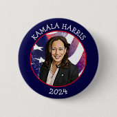 Kamala Harris für Präsident 2024 Button (Vorderseite)
