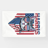 Kamala Harris für Präsident 2024 Funny Cat Banner (Horizontal)