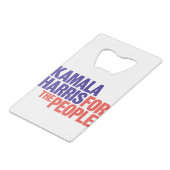 Kamala Harris für Präsident 2024 Geldbeutel Flaschenöffner (Vorderseite Schrägansicht)