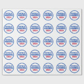 Kamala Harris für Präsident 2024 Geschenkpapier (Flach)