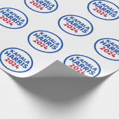 Kamala Harris für Präsident 2024 Geschenkpapier (Ecke)