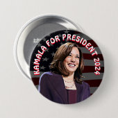 Kamala Harris für Präsident 2024 Jumbo-Sized Button (Vorne & Hinten)