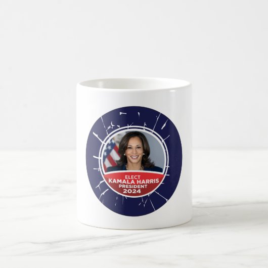 Kamala Harris für Präsident 2024 Kaffeetasse (Mittel)