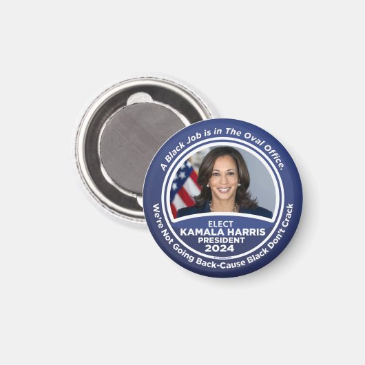 Kamala Harris für Präsident 2024 Magnet (Vorderseite/Rückseite)